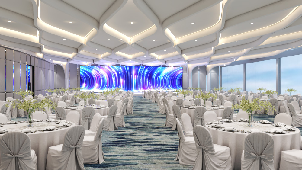 image of decorated event space (for a fine dining restaurant)